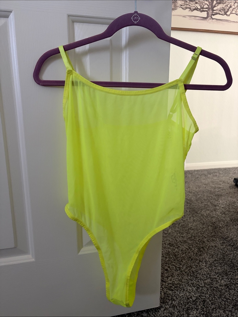 Women’s Neon Yellow One-Piece bodysuit